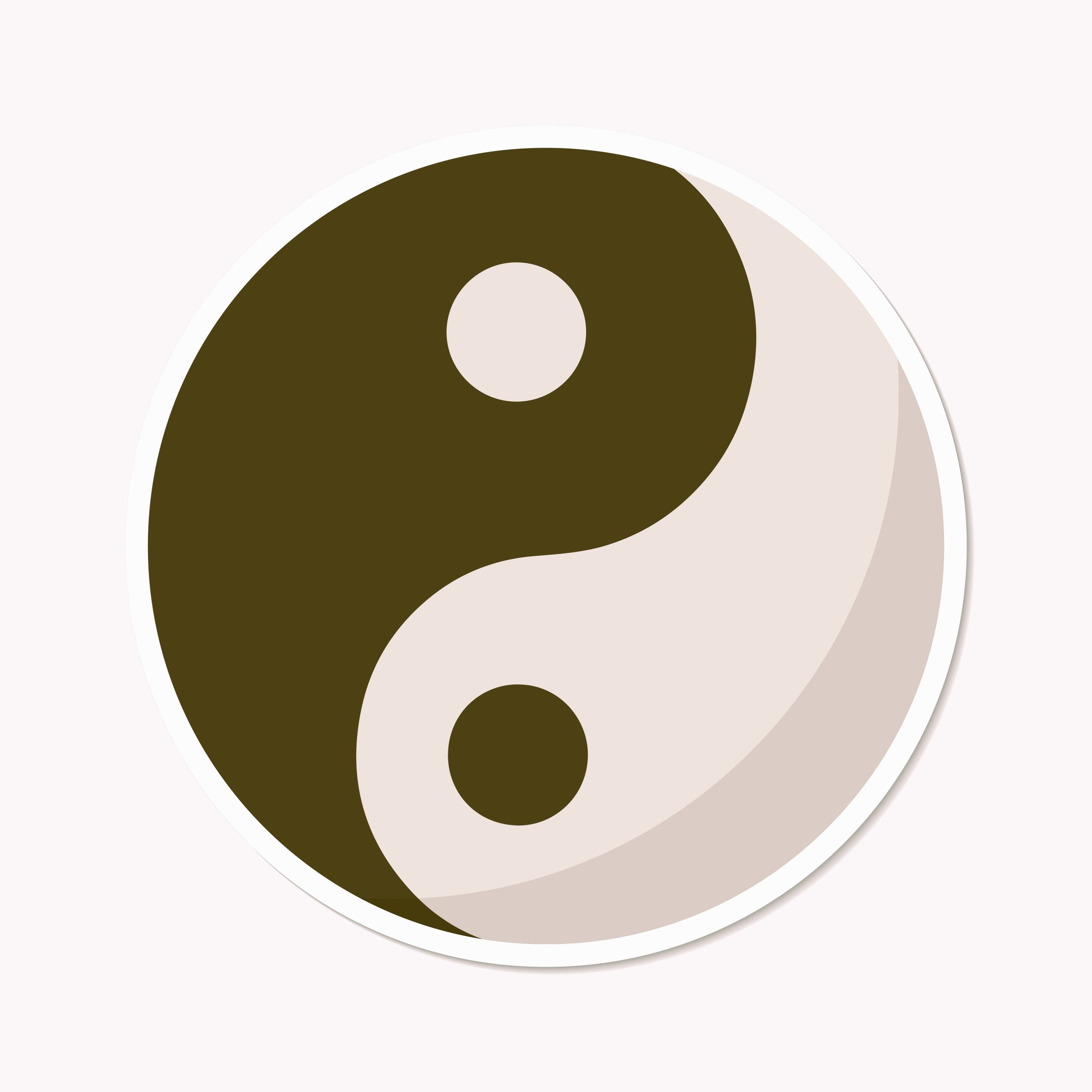 The Yin and Yang symbol sticker vector